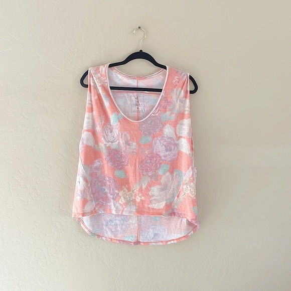 We the Free Oversized Orange Combo Floral Gardenia Tee - Picture 2 of 12